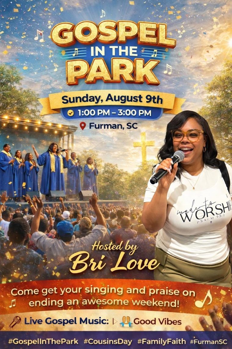 Gospel in the Park hosted by Bri Love - Sunday August 9