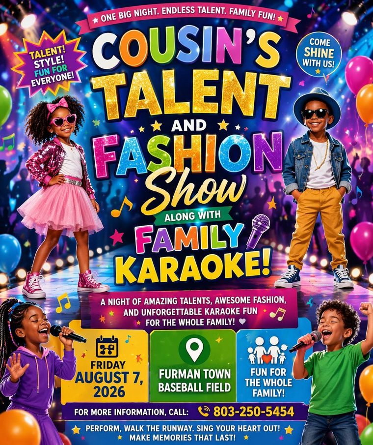 Cousin's Talent and Fashion Show with Family Karaoke - Friday August 7