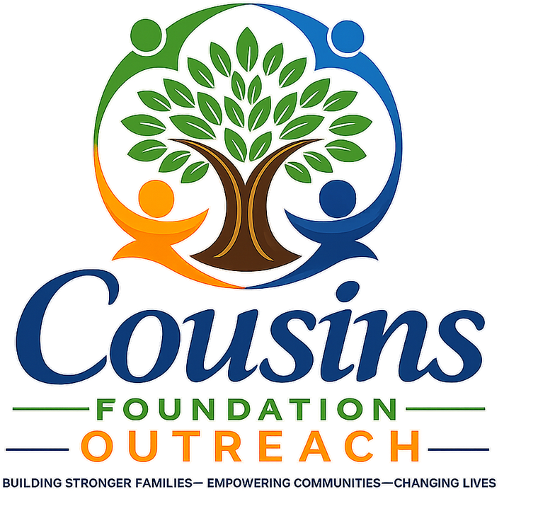 Cousins Foundation Outreach logo — Building Stronger Families, Empowering Communities, Changing Lives